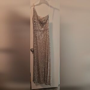 Xscape Gold Sequin Midi Pencil Dress
